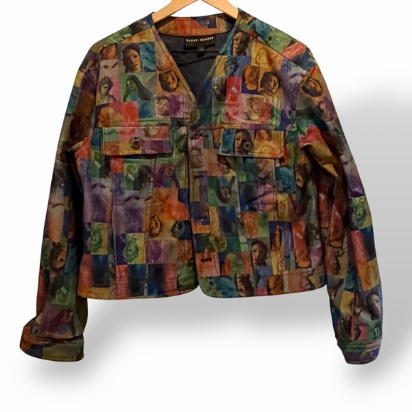 Randy Kemper Jackets & Blazers - Vintage Randy Kemper Renaissance Art Denim Jacket Museum Core Maximalist 10
